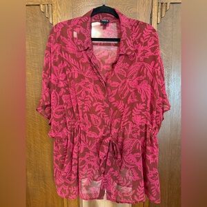 Torrid Floral Sheer Blouse, Torrid 1
